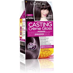L'Oréal Paris Casting Crème Gloss Violet Bruin 316 - Semi-permanente Haarkleuring Zonder Ammoniak