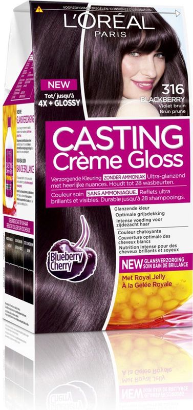 L'Oréal Paris Casting Crème Gloss Violet Bruin 316 - Semi-permanente Haarkleuring Zonder Ammoniak