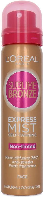 L'Oréal Sublime Bronze Express Mist Face Self-Tanning Non-Tinted - 75 ml