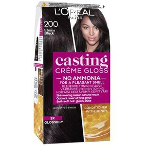 L’Oréal Paris Casting Creme Gloss Haarkleuring Tint 200 Ebony Black 1 st