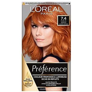 L'Oréal Paris - Préférence - Permanente Haarverf - Intens Koper - Dublin Mango (7.4)