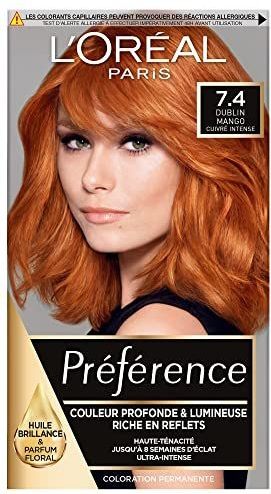 PREFERENCE L'Oréal Paris Préférence Permanente Haarverf, Nuance: Dublin Mango (7.4), Intens Koper