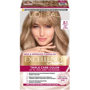 L'Oréal Paris Excellence Creme Hair Color 8.1 Light Ash Blonde & Magic Retouch Root Concealer Spray 5 Blonde 1 pcs + 75 ml