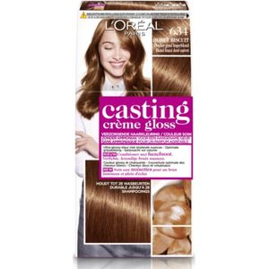 3x L'Oréal Casting Crème Gloss Semi-Permanente Haarkleuring 634 Honey Biscuit - Donker Goud Koperblond
