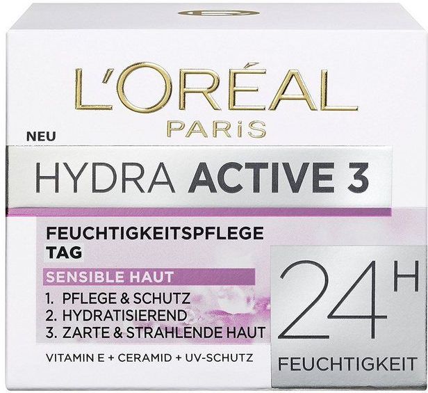 L'Òréal Paris - Hydra Active 3 - Gezichtscrème - Voor Gevoelige Huid - Hydraterend