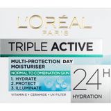 L'Oreal Paris - Dermo Expertise - Triple Active Multi-Protection Dagcrème - Normale/Gecombineerde Huid - 50ml