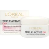 L'Oréal Paris Dermo Expertise Triple Active Day Meervoudige Bescherming Moisturizer - Droge/Gevoelige Huid (50 ml)