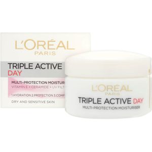L’Oreal - Triple Active - Gezichtscrème - Voor Droge en Gevoelige Huid