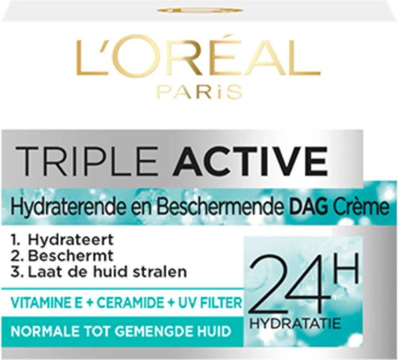 Lâ€™OrÃ©al Paris Triple Active DagcrÃ¨me Normale tot Gemengde Huid - 50 ml