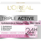 L’Oréal Paris Triple Active Hydraterende Dagcrème - Droge en Gevoelige huid - 50ml