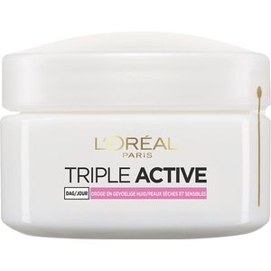 L’Oréal Paris Triple Active Hydraterende Dagcrème - Droge en Gevoelige huid - 50ml