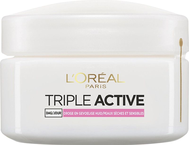 L’Oréal Paris Triple Active Hydraterende Dagcrème - Droge en Gevoelige huid - 50ml