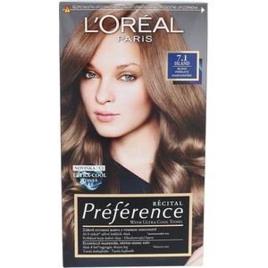 L’Oréal Paris - Préférence - Haarkleuring - Tint 7.1 Ashy Blond - Permanente Formule