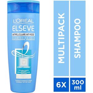 L'Oréal Paris Elvive Anti-Roos Shampoo - 6 x 250 ml - Voordeelverpakking