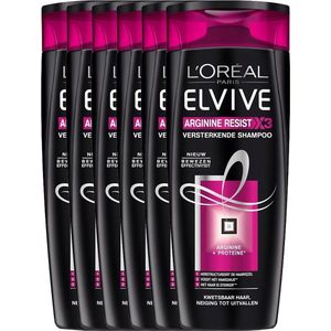 L'Oréal Paris Elvive Arginine Resist X3 Shampoo - 6 x 250 ml - Voordeelverpakking