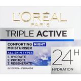 L’Oréal Paris - Triple Active Night - Nachtverzorging - Hydraterende Crème - 50 ml