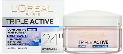 L’Oréal Paris - Triple Active Night - Nachtverzorging - Hydraterende Crème - 50 ml