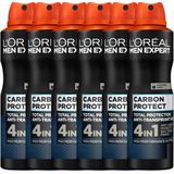 L’Oréal Paris Men Expert Carbon Protect 4in1 Deodorant Spray - Voordeelverpakking 6 x 150 ml