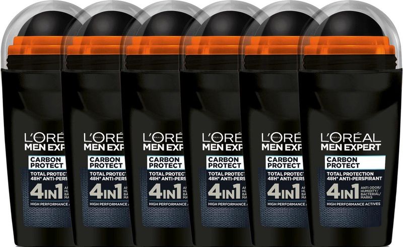L’Oréal Paris Men Expert Carbon Protect Deodorant Roller - 6 x 50 ml