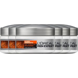 L’Oréal Paris - Men Expert Hydra Energetic - Hydraterende Dagcrème - 6x50ml - Met Sheaboter en Glycerine
