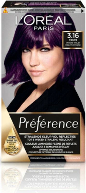 L’Oréal Paris Préférence Classic 3.16 Tokyo - Intens Violet - Permanente Haarverf