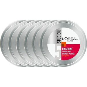 L'Oréal Paris Studio Line Fix & Shine - Shining Wax - 6 x 75 ml