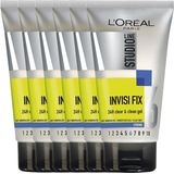 6x L'Oréal Studio Line Invisi Fix 24H Clear & Clean Gel Strong 150 ml