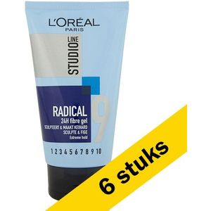 L'Oréal Paris Studio Line Radical 24H - Fibre Gel Super Strong - 6 x 150 ml