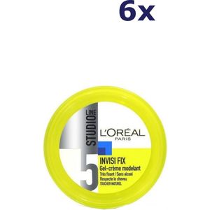 L'Oréal Paris Studio Line Invisi Fix - 24H Clean Modeling Gel Crème - 6 x 150 ml - Voordeelverpakking