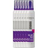 L’Oréal Paris Studio Line Essentials Volum'Max Volumizing Mousse Very Strong - 6 x 200 ml - Haarmousse - Voordeelverpakking