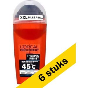 L'Oreal Men Expert - Deo Roller - Thermic Resist Clean Cool - 6 x 50 ml