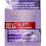 L’Oréal Paris Revitalift Filler Dagcrème - Verouderende huid, Gecombineerde huid, Normale huid, Gevoelige huid - 50ml