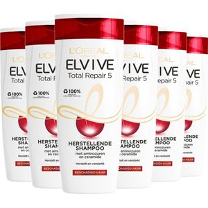 L'Oréal Paris Elvive Total Repair 5 - Shampoo - 250ml - Beschadigd haar - 6x