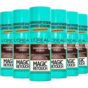 L'Oréal Paris Magic Retouch Bruin Camouflerende Uitgroeispray Voordeelverpakking - 6 x 75ml