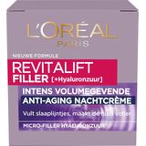 L’Oréal Paris Revitalift Filler Hyaluronzuur Nachtcrème Anti-veroudering - 50ml