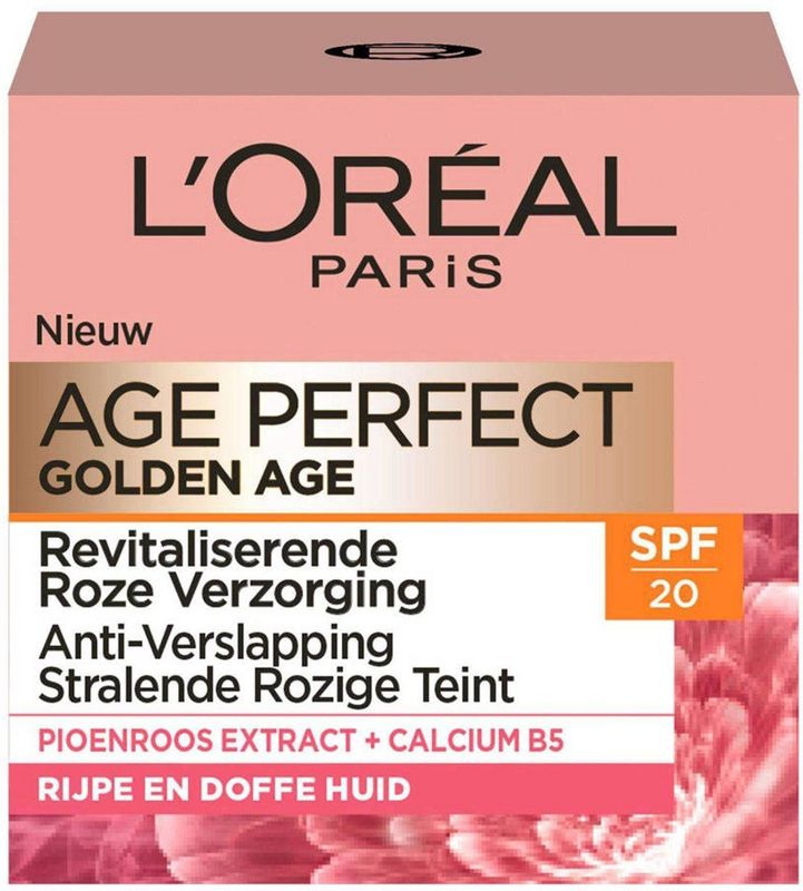 L'Oréal Paris Golden Age Age Perfect Versterkende Dagcrème met SPF 20 - 50 ml - Voor de Rijpe en Doffe Huid