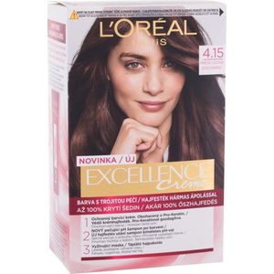 L’Oréal Paris - Excellence Creme - Haarkleuring - Tint 4.15 - Permanente Kleur