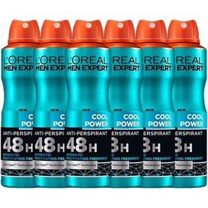 L’Oréal Paris Men Expert Cool Powder Deodorant Spray - 6 x 150 ml