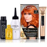 L’Oréal Paris Préférence is een permanente kleuring voor een stralende en glanzende kleur.