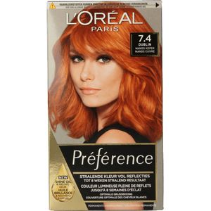 L’Oréal Paris Préférence is een permanente kleuring voor een stralende en glanzende kleur.