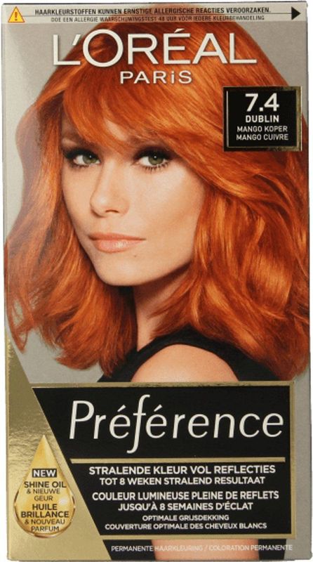 L’Oréal Paris Préférence is een permanente kleuring voor een stralende en glanzende kleur.