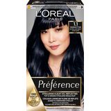 L’Oréal Paris Préférence Classic 1.1 Manhattan - Intens IJzig Zwart - Permanente Haarverf