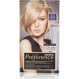 3x L'Oréal Preference Haarkleuring 9.1 Viking - Zeer Licht Asblond