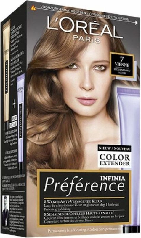 3x L'Oréal Preference Haarkleuring 07 Vienne - Midden Blond