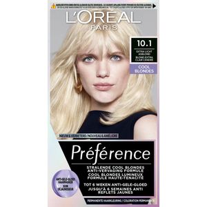 Préférence Cool Blondes 10.1 Extra Licht Asblond Permanente Haarverf