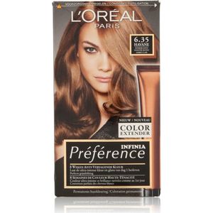 3x L'Oréal Preference Haarkleuring 6.35 Havana - Donker Goud Mahonie Blond