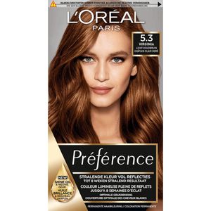 3x L'Oréal Préférence Permanente Haarkleuring 5.3 Licht Goudbruin