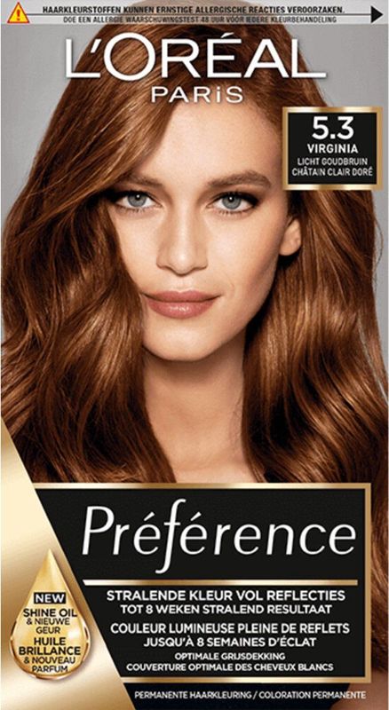 L'Oréal - Préférence - Haarkleuring - Licht Goudbruin - 3x