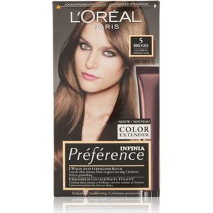 3x L'Oréal Preference Haarkleuring 05 Bruges - Lichtbruin
