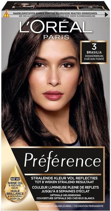 L'Oréal Paris Préférence Donkerbruin 3 - Permanente Haarkleuring